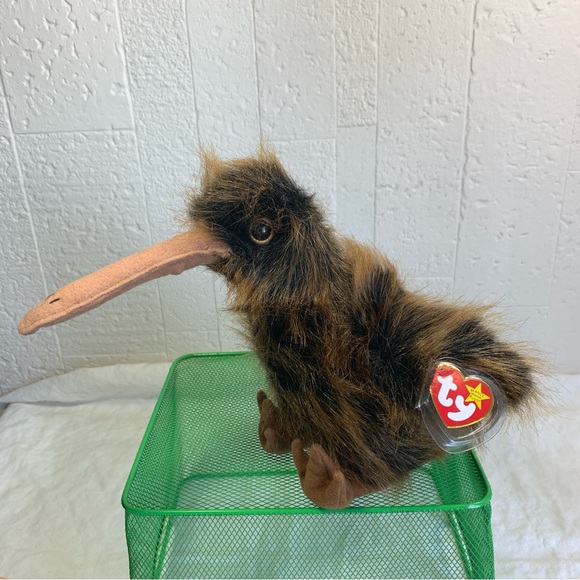 Vintage Ty KIWI Bird “BEAK” Beanie Buddy and Beak Beanie Baby Rare SET NWT - Picture 11 of 16